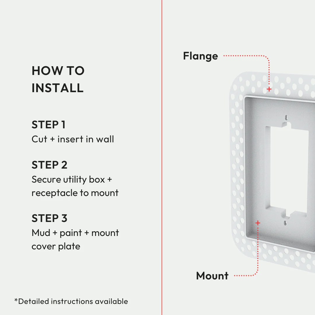 Flush Drywall Receptacle Mount [Lite] - Image 4